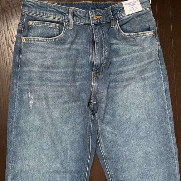 H&M Blue Regular Straight Fit Jeans (S) - Picture 8 of 8